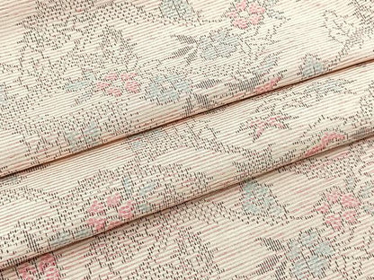 平和屋着物■上質な紬　風景花文　正絹　逸品　BAAX9712yc