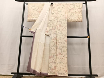 平和屋着物■上質な小紋　光琳松　正絹　逸品　BAAX9726yc