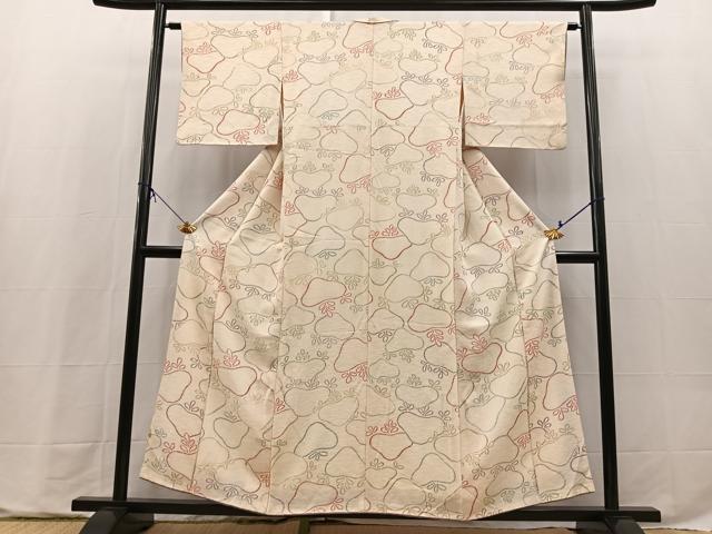 平和屋着物■上質な小紋　光琳松　正絹　逸品　BAAX9726yc