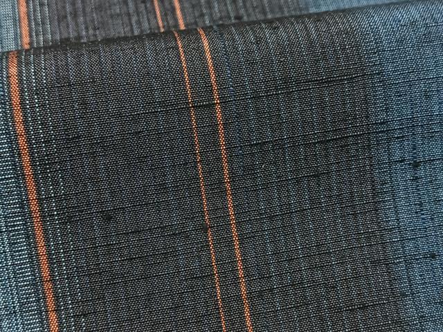 平和屋着物■上質な紬　縞　正絹　逸品　BAAX9729yc