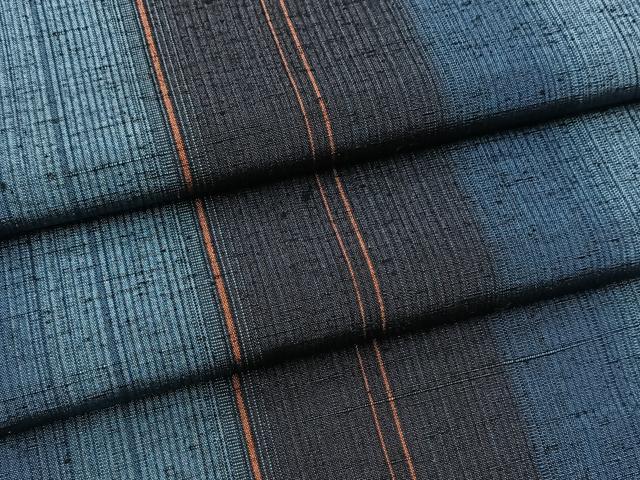 平和屋着物■上質な紬　縞　正絹　逸品　BAAX9729yc