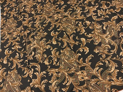 平和屋着物■上質な小紋　更紗花唐草文　正絹　逸品　BAAX9731yc