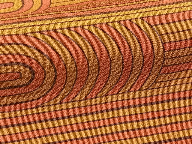 平和屋着物＃道行コート　幾何学文様　正絹　逸品　BAAX9732yc
