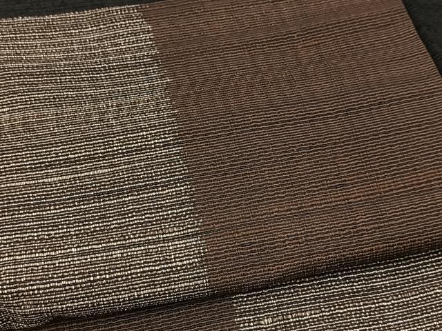 平和屋着物■上質な紬　変わり市松文様　正絹　逸品　BAAX9734yc