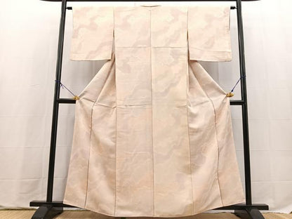 平和屋着物●上質な小紋　地紋起こし　道長花地紋　正絹　逸品　BAAX9735yc