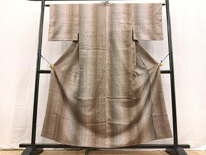 平和屋着物■上質な紬　霞文　正絹　逸品　BAAX9736yc
