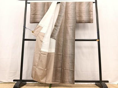 平和屋着物■上質な紬　霞文　正絹　逸品　BAAX9736yc