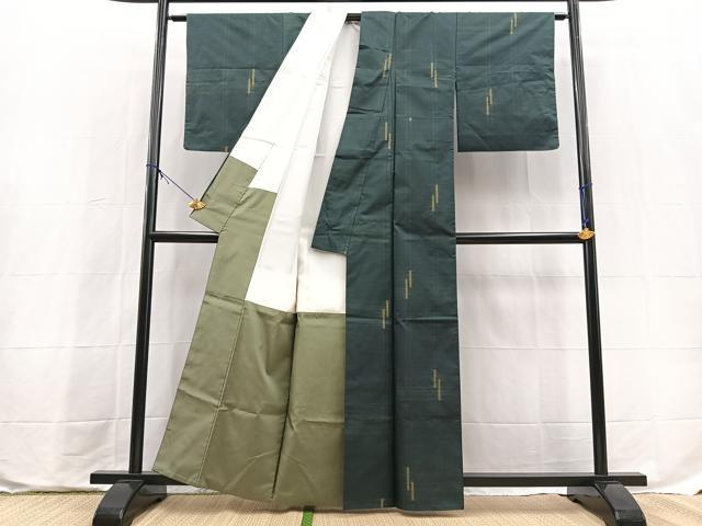 平和屋着物■本場大島紬　7マルキ　幾何学文様　正絹　逸品　BAAX9738yc