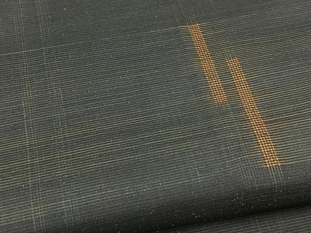 平和屋着物■本場大島紬　7マルキ　幾何学文様　正絹　逸品　BAAX9738yc
