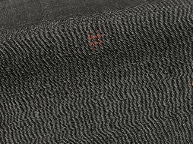 平和屋着物■上質な紬　井桁絣　正絹　逸品　BAAX9739yc