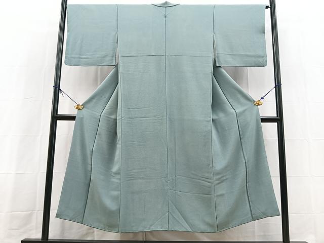 平和屋着物■上質な色無地　藍鼠色　正絹　逸品　BAAX9740yc