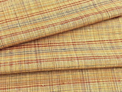平和屋着物■上質な紬　格子柄　正絹　逸品　BAAX9741yc
