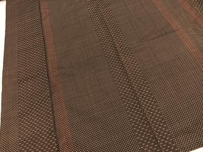 平和屋着物■上質な紬　間道　正絹　逸品　BAAX9743yc