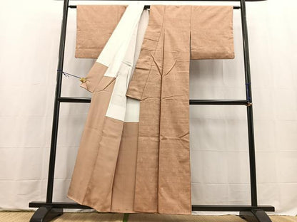 平和屋着物■上質な紬　絣文様　正絹　逸品　BAAX9745yc
