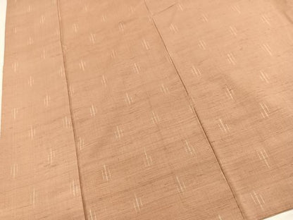平和屋着物■上質な紬　絣文様　正絹　逸品　BAAX9745yc