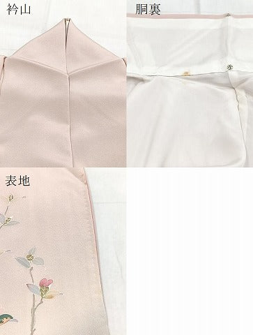 平和屋着物●訪問着　友禅　作家物　椿　正絹　逸品　BAAX9748yc