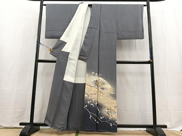 平和屋着物■色留訪問着　十二単　暈し染め　金彩　正絹　逸品　BAAX9751yc
