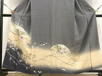 平和屋着物■色留訪問着　十二単　暈し染め　金彩　正絹　逸品　BAAX9751yc