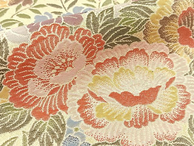 平和屋着物●豪華色留袖　寿光織　飛鶴花文　金糸　正絹　逸品　BAAX9765yc