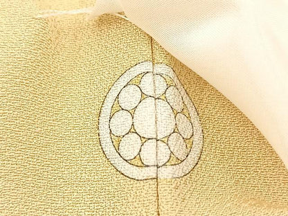 平和屋着物●豪華色留袖　寿光織　飛鶴花文　金糸　正絹　逸品　BAAX9765yc
