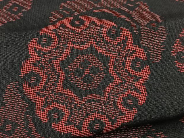 平和屋着物■本場村山大島紬　アンサンブル　雪輪花文　正絹　逸品　未使用　BAAX9766yc