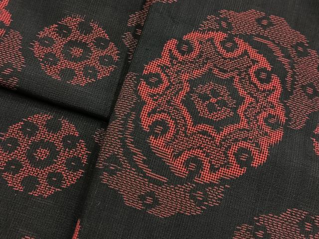 平和屋着物■本場村山大島紬　アンサンブル　雪輪花文　正絹　逸品　未使用　BAAX9766yc