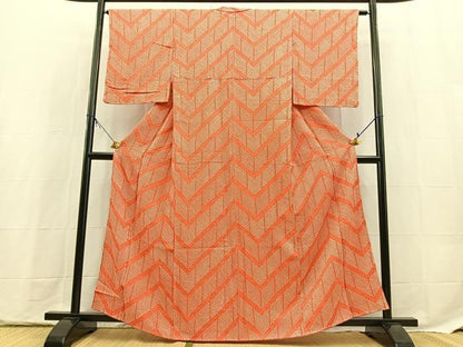 平和屋着物■上質な小紋　総絞り　山道文　正絹　逸品　未使用　BAAX9769yc