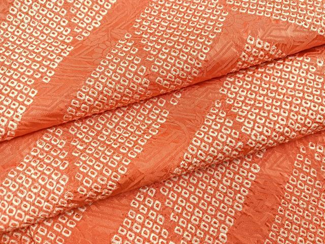 平和屋着物■上質な小紋　総絞り　山道文　正絹　逸品　未使用　BAAX9769yc