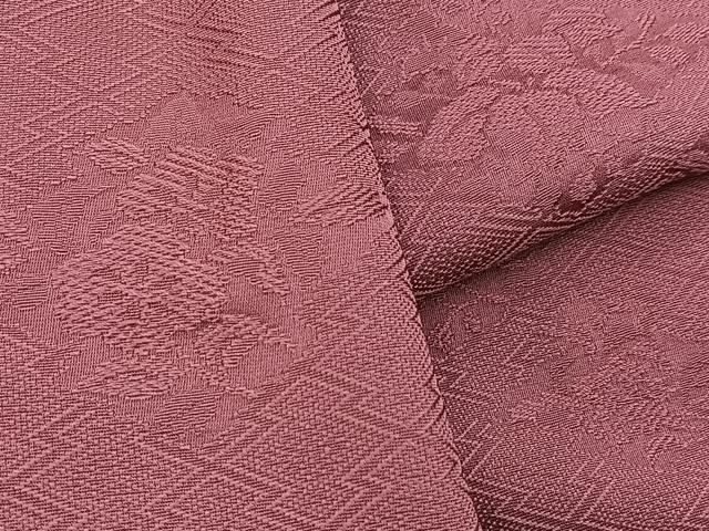 平和屋着物■上質な色無地　松皮菱花地紋　浅蘇芳色　正絹　逸品　BAAX9772yc