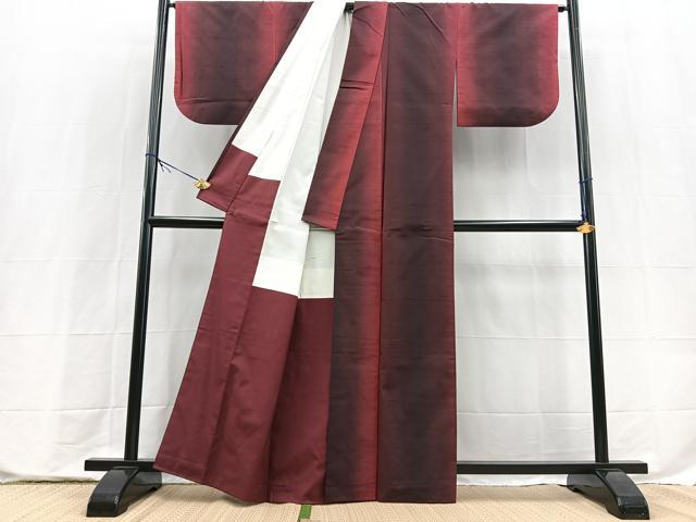 平和屋着物■上質な紬　霞文　正絹　逸品　BAAX9773yc