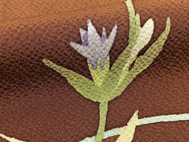 平和屋着物■訪問着　ろうけつ染め　草花文　暈し染め　草花文　正絹　逸品　BAAX9792yc