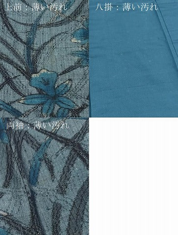 平和屋着物■上質な紬　カトレア　正絹　逸品　BAAX9797yc
