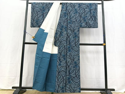 平和屋着物■上質な紬　カトレア　正絹　逸品　BAAX9797yc