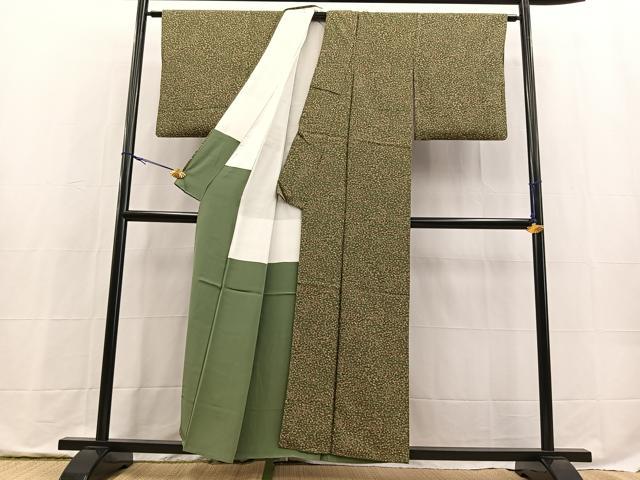平和屋着物■上質な小紋　動物草花文　正絹　逸品　BAAX9799yc