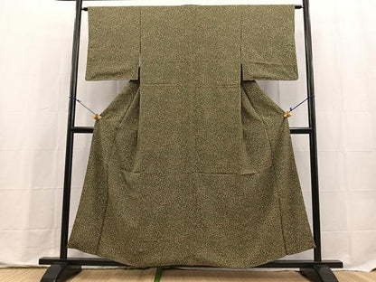 平和屋着物■上質な小紋　動物草花文　正絹　逸品　BAAX9799yc