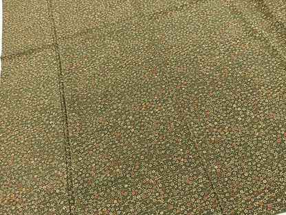 平和屋着物■上質な小紋　動物草花文　正絹　逸品　BAAX9799yc