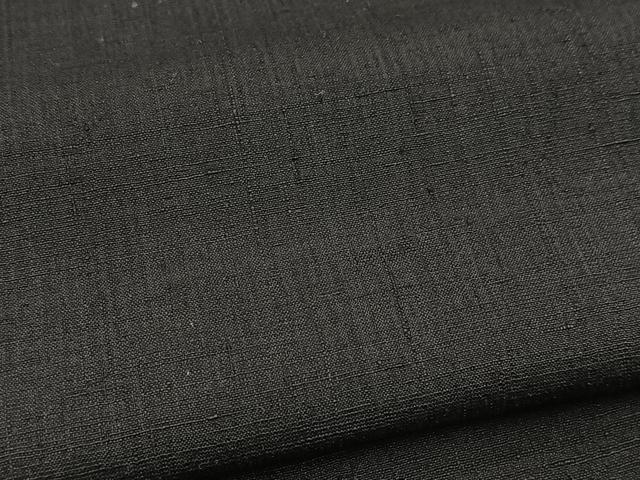 平和屋着物■男性　紬　黒地　正絹　逸品　BAAX9805yc