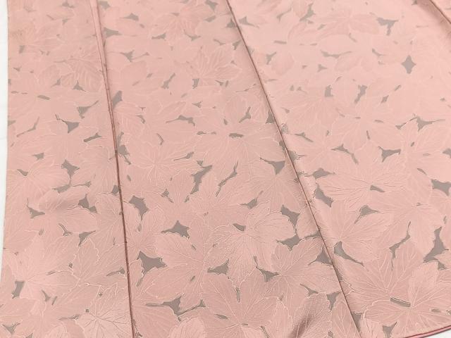 平和屋着物●上質な小紋　地紋起こし　草葉文　正絹　逸品　BAAX9813yc