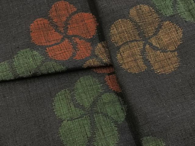 平和屋着物■上質な紬　捻梅　正絹　逸品　BAAX9815yc