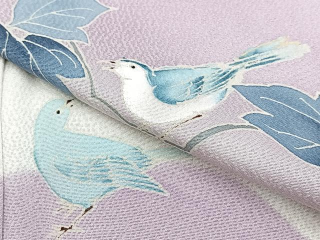 平和屋着物■訪問着　花鳥文　暈し染め　正絹　逸品　BAAX9816yc