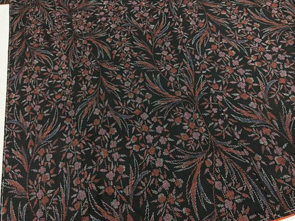 平和屋着物■本場大島紬　7マルキ　草花文　正絹　逸品　未使用　BAAX9817yc