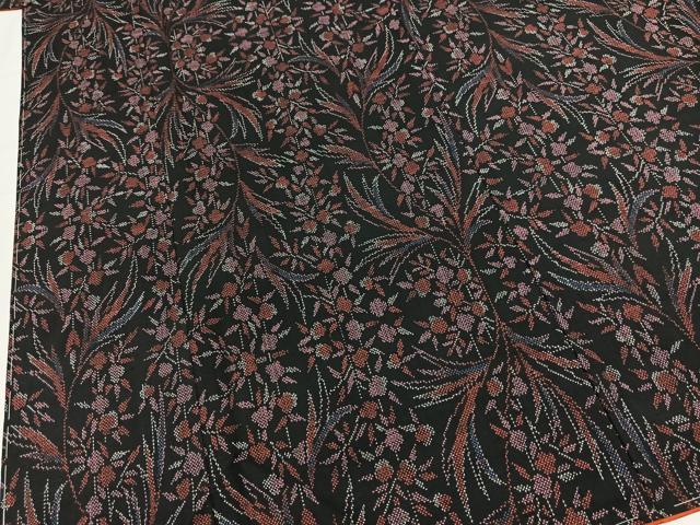 平和屋着物■本場大島紬　7マルキ　草花文　正絹　逸品　未使用　BAAX9817yc