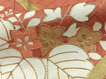 平和屋着物■豪華色留袖　駒刺繍　花青海波　正絹　逸品　BAAX9824yc