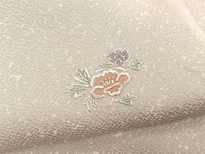平和屋着物■中国三大刺繍　相良刺繍　小紋　総刺繍　牡丹　正絹　逸品　BAAX9830yc