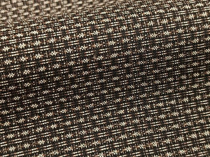 平和屋着物■男性　紬　アンサンブル　長羽織　幾何学文様　正絹　逸品　BAAX9831yc