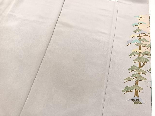 平和屋着物■豪華色留袖　友禅　作家物　飛鶴浜松文　正絹　逸品　BAAX9833yc