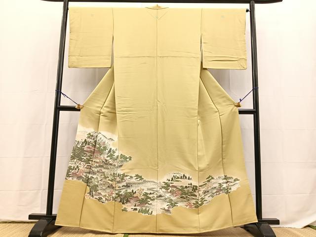 平和屋着物■豪華色留袖　寿光織　伊勢物語　金糸　正絹　逸品　BAAX9835yc