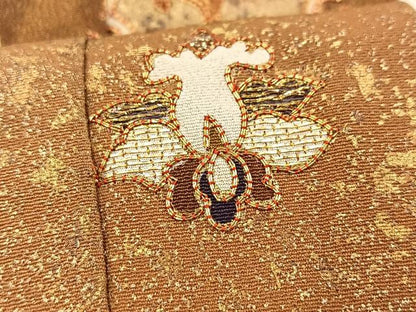 平和屋着物■豪華黒留袖　駒刺繍　吉祥更紗花文　金彩　正絹　逸品　BAAX9837yc