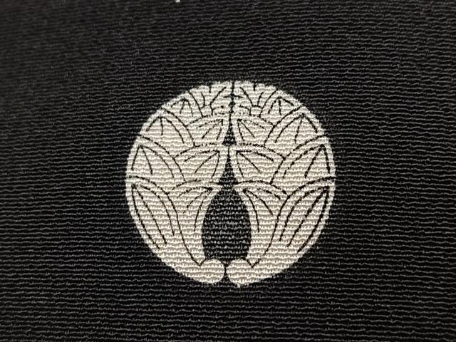 平和屋着物■豪華黒留袖　駒刺繍　吉祥更紗花文　金彩　正絹　逸品　BAAX9837yc
