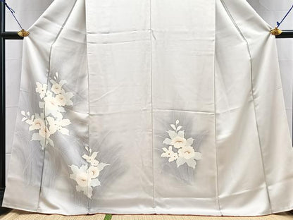 平和屋着物■訪問着　草花文　暈し染め　正絹　逸品　BAAX9838yc